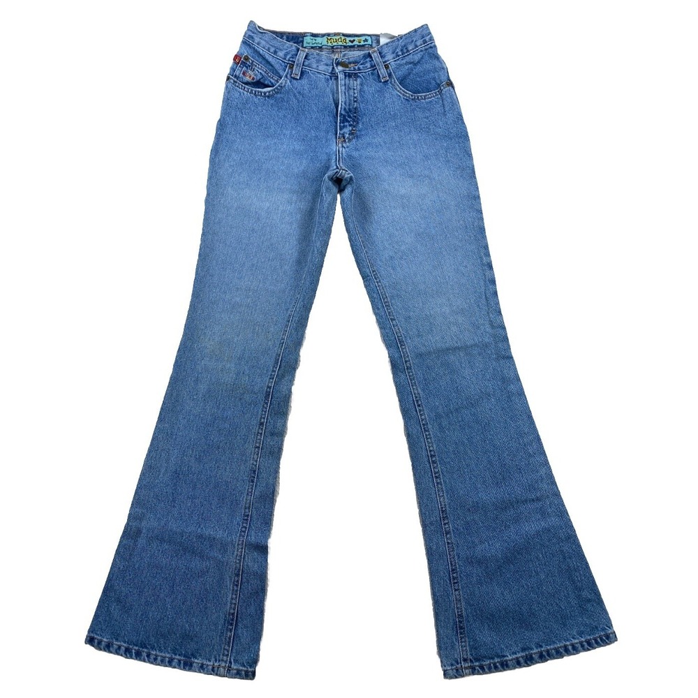 Mudd Women's Size 5 Flared Leg Denim Jeans  Light Wash Vintage Y2K